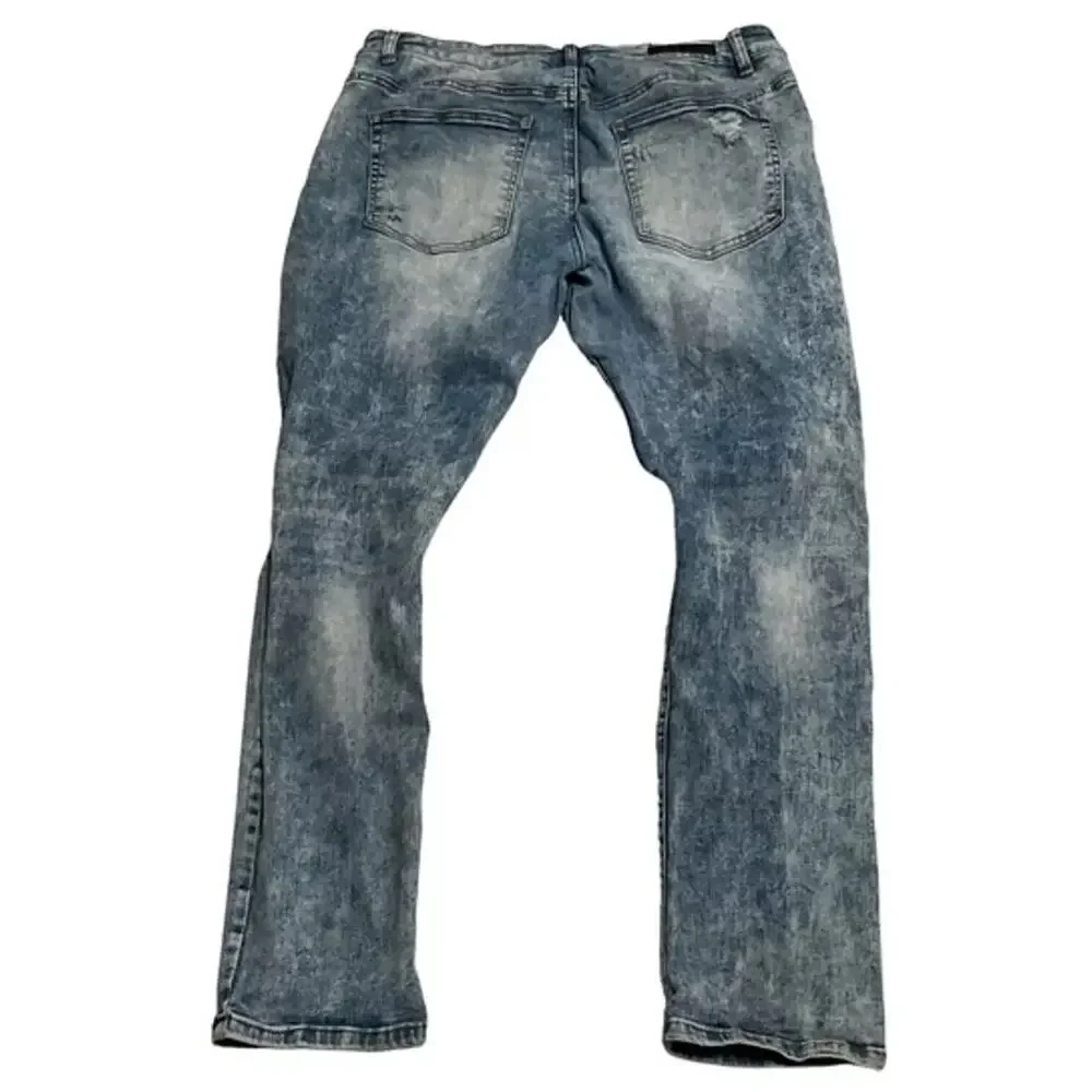 CJ BLACK  Skinny Flex Jeans Distressed  Mens Denim Blue  38 X 30  (Tag 38x32)